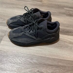 Yeezy Black and Gray Athletic Shoes